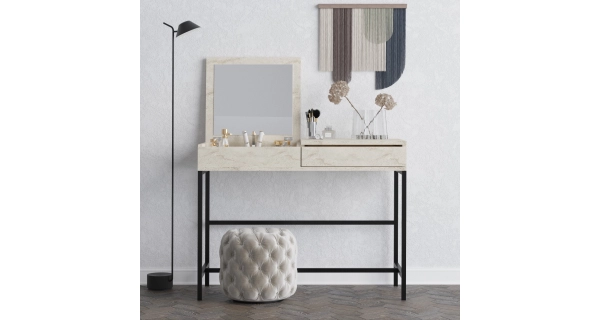 Toaletní stolek HARTREL, travertin