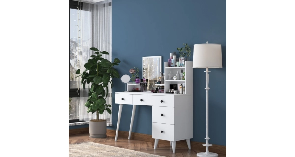 Toaletní stolek HELLON, bílá