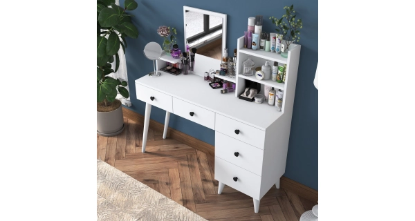 Toaletní stolek HELLON, bílá