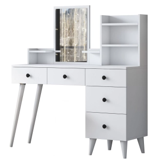 Toaletní stolek HELLON, bílá