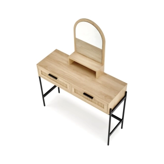 Toaletní stolek ILLAMPU, přírodní/černý