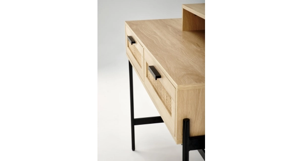 Toaletní stolek ILLAMPU, přírodní/černý