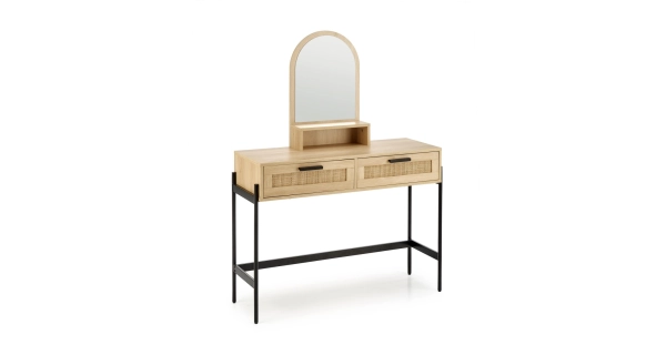 Toaletní stolek ILLAMPU, přírodní/černý