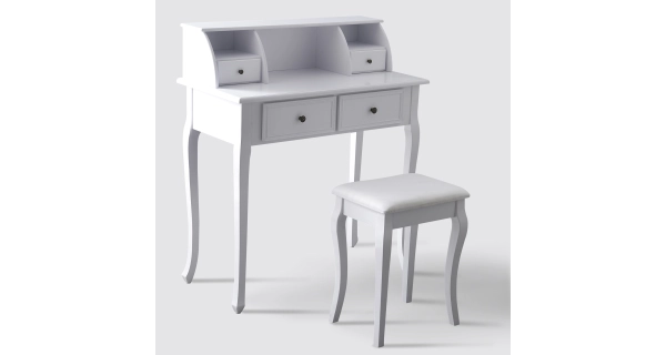 Toaletní stolek JERAI, barva bílá