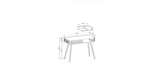 Toaletní stolek MARSY, kašmír