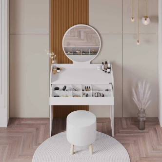 Toaletní stolek TELMEN, bílá DOPRODEJ