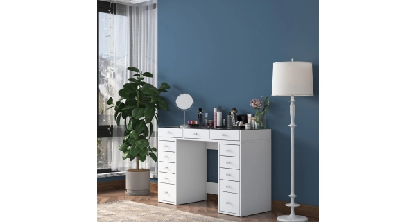 Toaletní stolek ZALVER, bílá