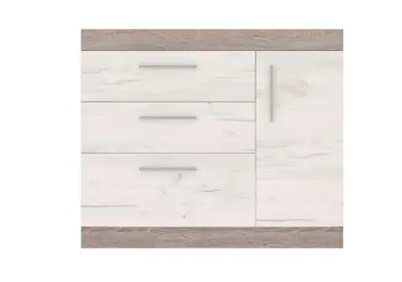 TOLA komoda, dub truflový/dub bílý