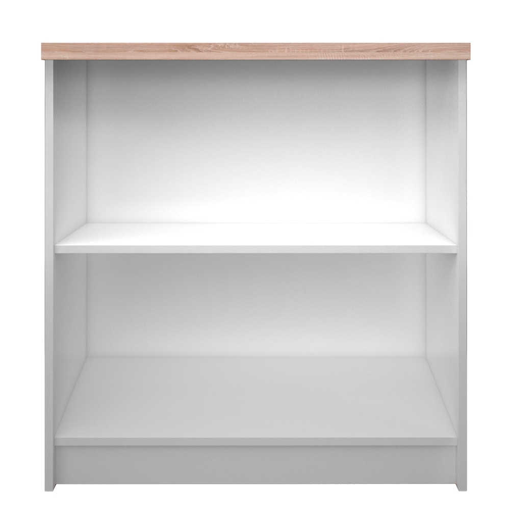 SANGIR regál nízký, bílá/dub sonoma