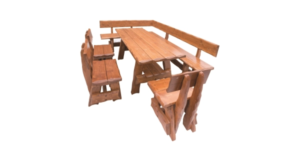 TRIFAS zahradní lavice rohová, barva teak