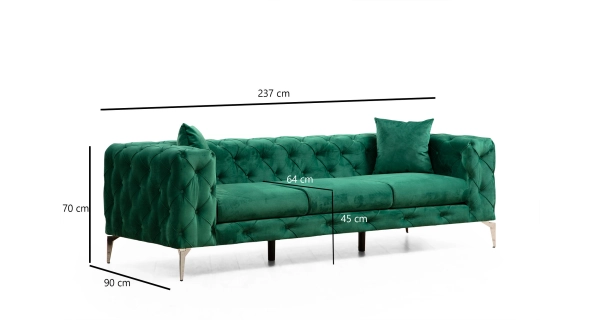 Trojsedák ANNA, zelená