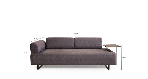 Trojsedák BALEA se stolečkem místo opěrky, antracit