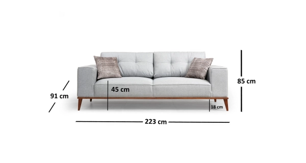 Trojsedák BRON, šedá