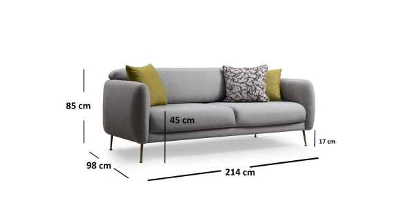 Trojsedák CORBETT, šedá