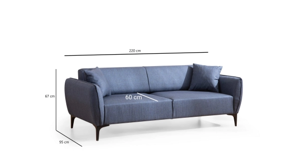 Trojsedák CORTEL, modrá