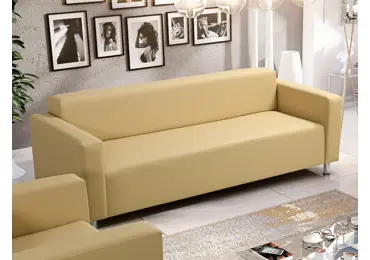 Trojsedák GIDEON 3, krémová ekokůže