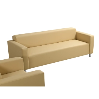 Trojsedák GIDEON 3, krémová ekokůže