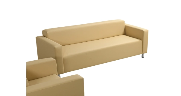 Trojsedák GIDEON 3, krémová ekokůže