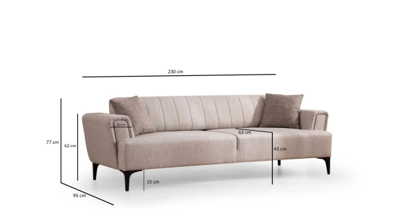 Trojsedák REMLIS, béžová