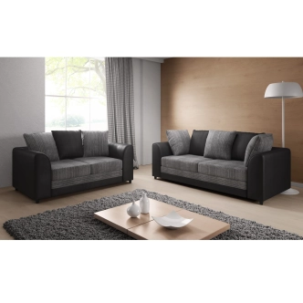 Trojsedák WELLS 3, šedá látka/černá látka