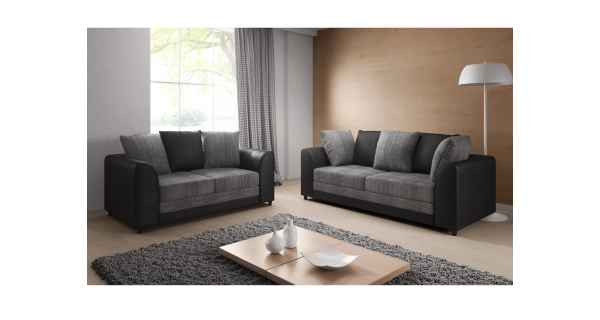 Trojsedák WELLS 3, šedá látka/černá látka