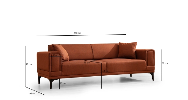 Trojsedák ZALFARO, cihlová