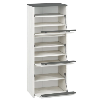 TURBIO botník 3D s výklopnými dvířky, borovice sněžná/antracit