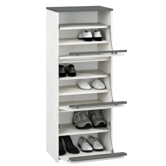 TURBIO botník 3D s výklopnými dvířky, borovice sněžná/antracit