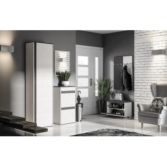 TURBIO botník 3D s výklopnými dvířky, borovice sněžná/antracit