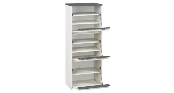 TURBIO botník 3D s výklopnými dvířky, borovice sněžná/antracit