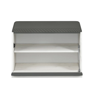 TURBIO botník II s výklopnými dvířky, borovice sněžná/antracit