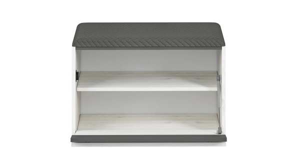 TURBIO botník II s výklopnými dvířky, borovice sněžná/antracit