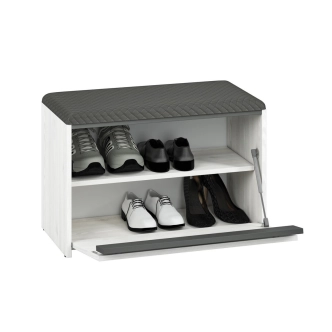 TURBIO botník II s výklopnými dvířky, borovice sněžná/antracit