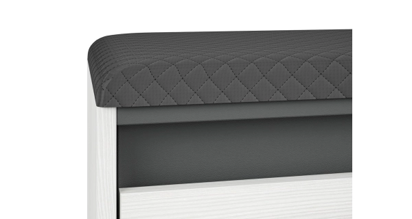 TURBIO botník II s výklopnými dvířky, borovice sněžná/antracit