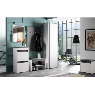 TURBIO čalouněná věšáková stěna, antracit