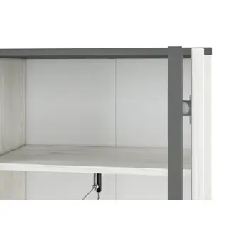 TURBIO šatní skříň, borovice sněžná/antracit