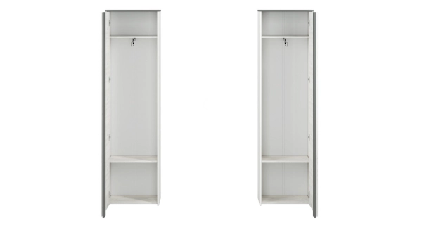 TURBIO šatní skříň, borovice sněžná/antracit