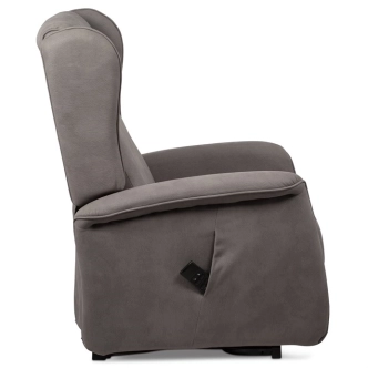 TV křeslo/ušák CEBIDUPAR s elektrickým polohováním, béžovostříbrná