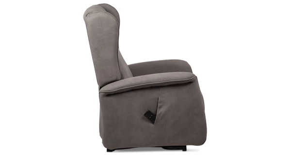 TV křeslo/ušák CEBIDUPAR s elektrickým polohováním, béžovostříbrná