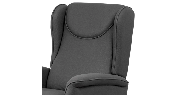 TV křeslo/ušák CEBIDUPAR s elektrickým polohováním, šedá 