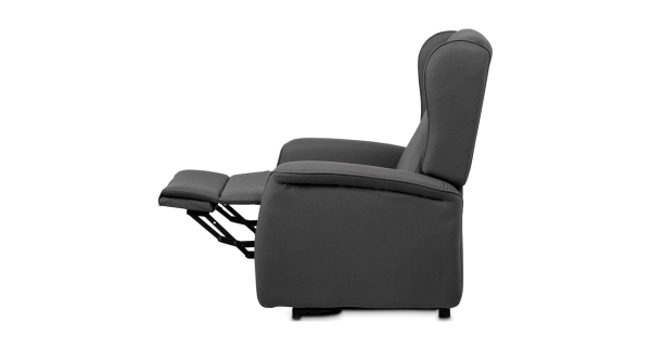 TV křeslo/ušák CEBIDUPAR s elektrickým polohováním, šedá 