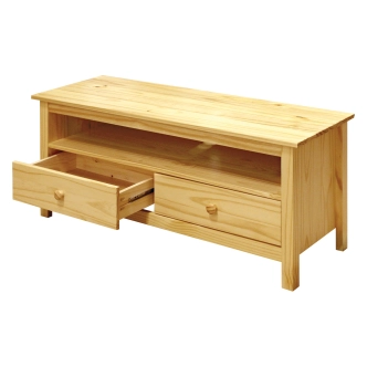 TV stolek 2 zásuvky DWAYNE, masiv borovice