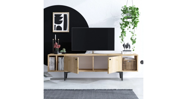 TV stolek AGGNES, dub safírový