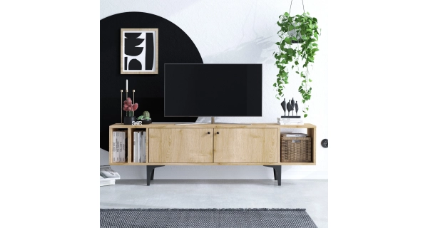 TV stolek AGGNES, dub safírový