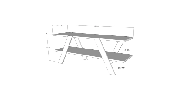 TV stolek AGRIAS, antracit