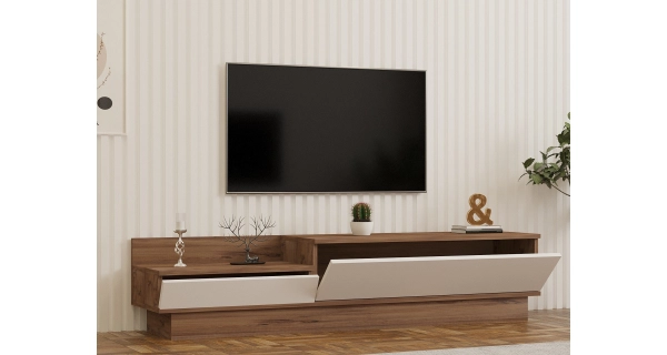 TV stolek ALBURY, atlantská borovice/bílá