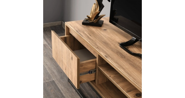 TV stolek ALERON 140 cm, černá/borovice