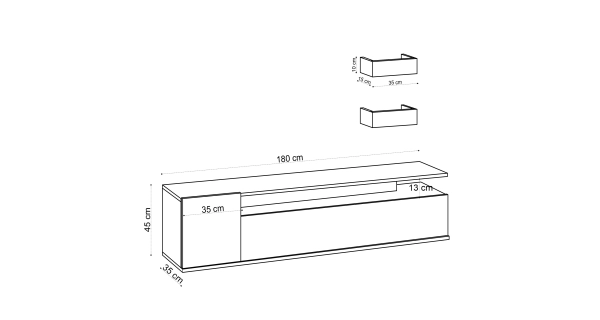 TV stolek ALYSON, dub