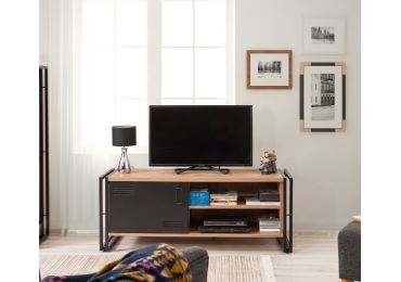 TV stolek ANSWER 130 cm, atlantská borovice/černá