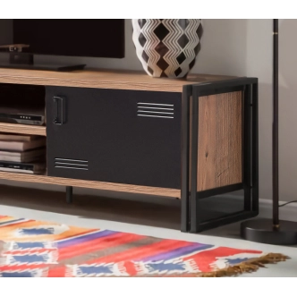 TV stolek ANSWER 180 cm, atlantská borovice/černá